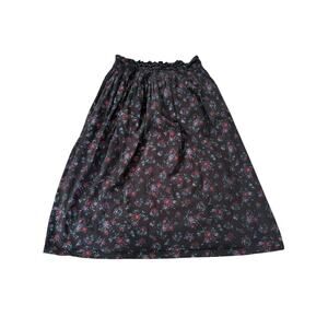 Vintage Carole Little for St. Tropez Wear Midi Skirt Women's Medium Dark Floral